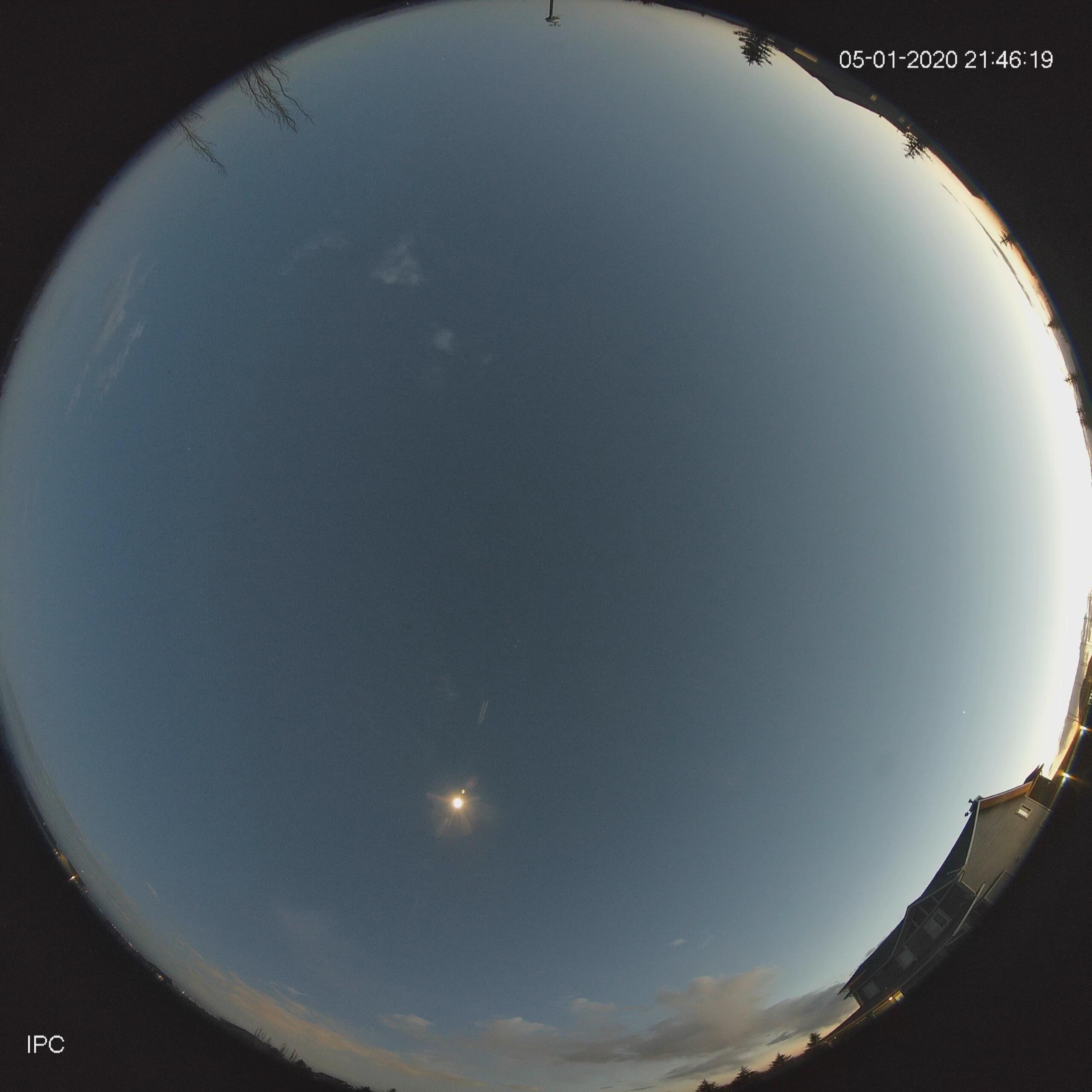 moon view on 360-degree sky camera